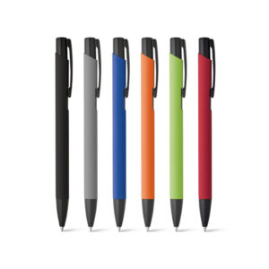 Brindes Personalizados BH Corporativos | Caneta Esferográfica em Alumínio Inteira Colorida Aciona por Clique