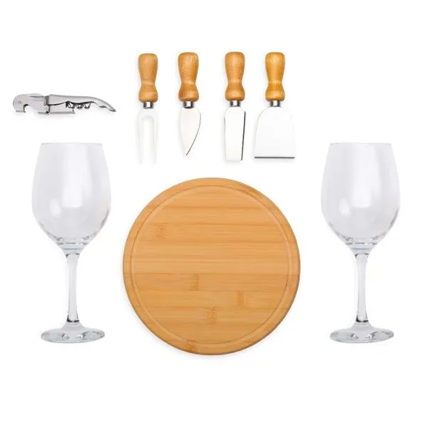 Kit Queijo e Vinho c/ Abridor Saca Rolhas- 8 Pçs - Imagem 4